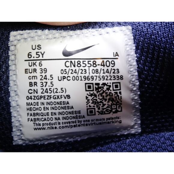 Nike MD Valiant GS Midnight Navy/Picante Red Youth 6.5Y Women 8 New in Box - Picture 13 of 13